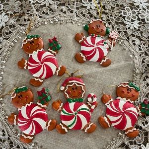 Peppermint gingerbread ornament